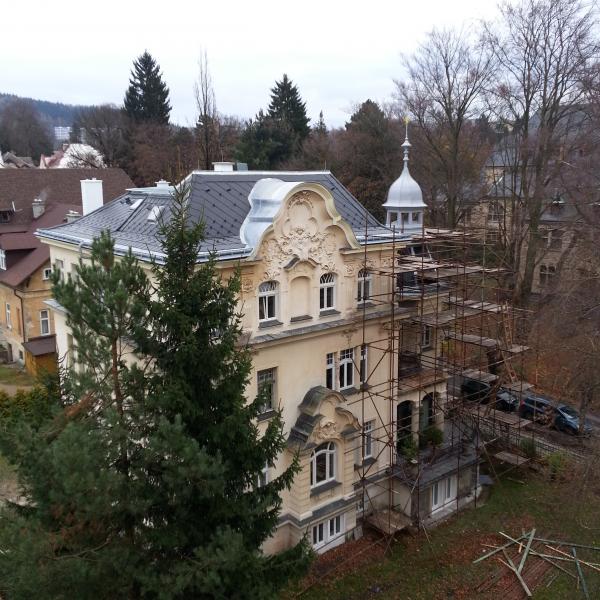 Vila ul. Gorkého Liberec - rekonstrukce střechy 